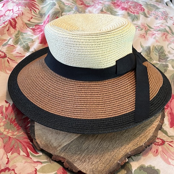 SUN N SAND Size OSFA Floppy Beach Garden Vacation Hat Grosgrain Ribbon Elegant - Picture 4 of 15